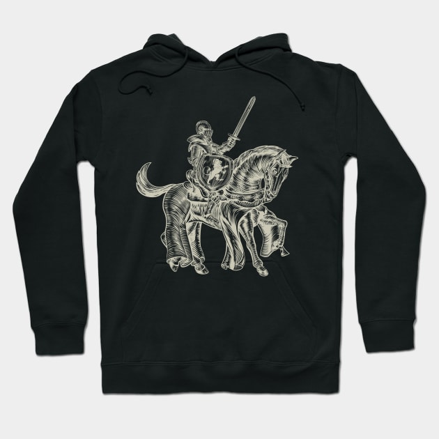 medieval knight on a horse Hoodie by Love My..